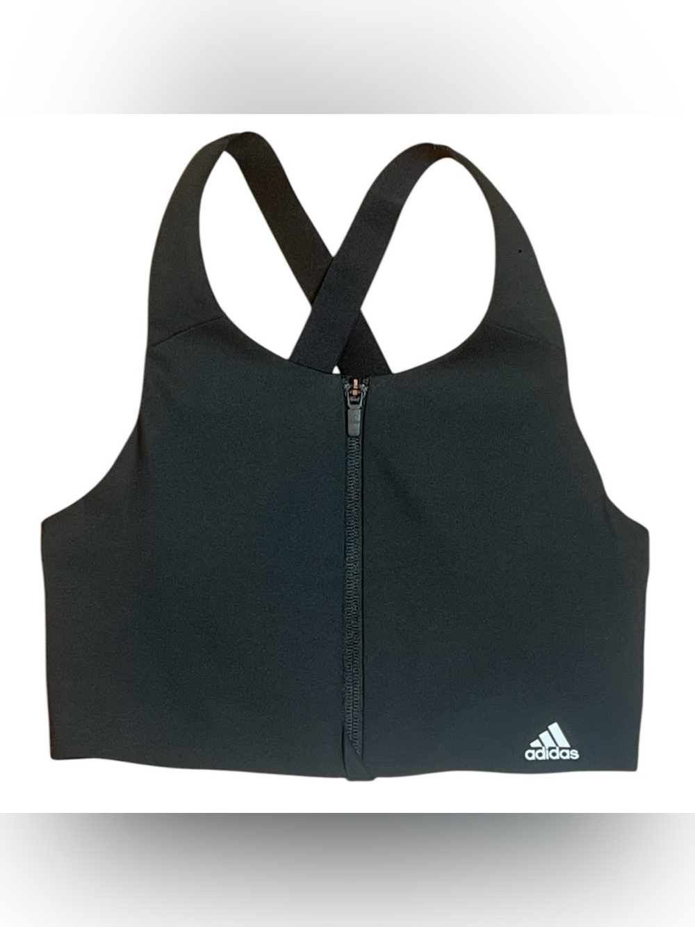 Adidas Ultimate Training Bra black front zip- Xs/S